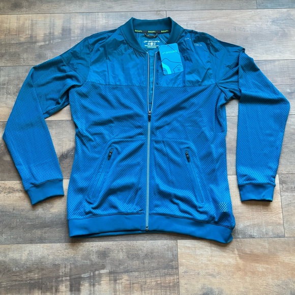 Brooks Women’s Size Medium Run Thru Mesh Teal Lightweight Running Jacket New - Picture 1 of 11